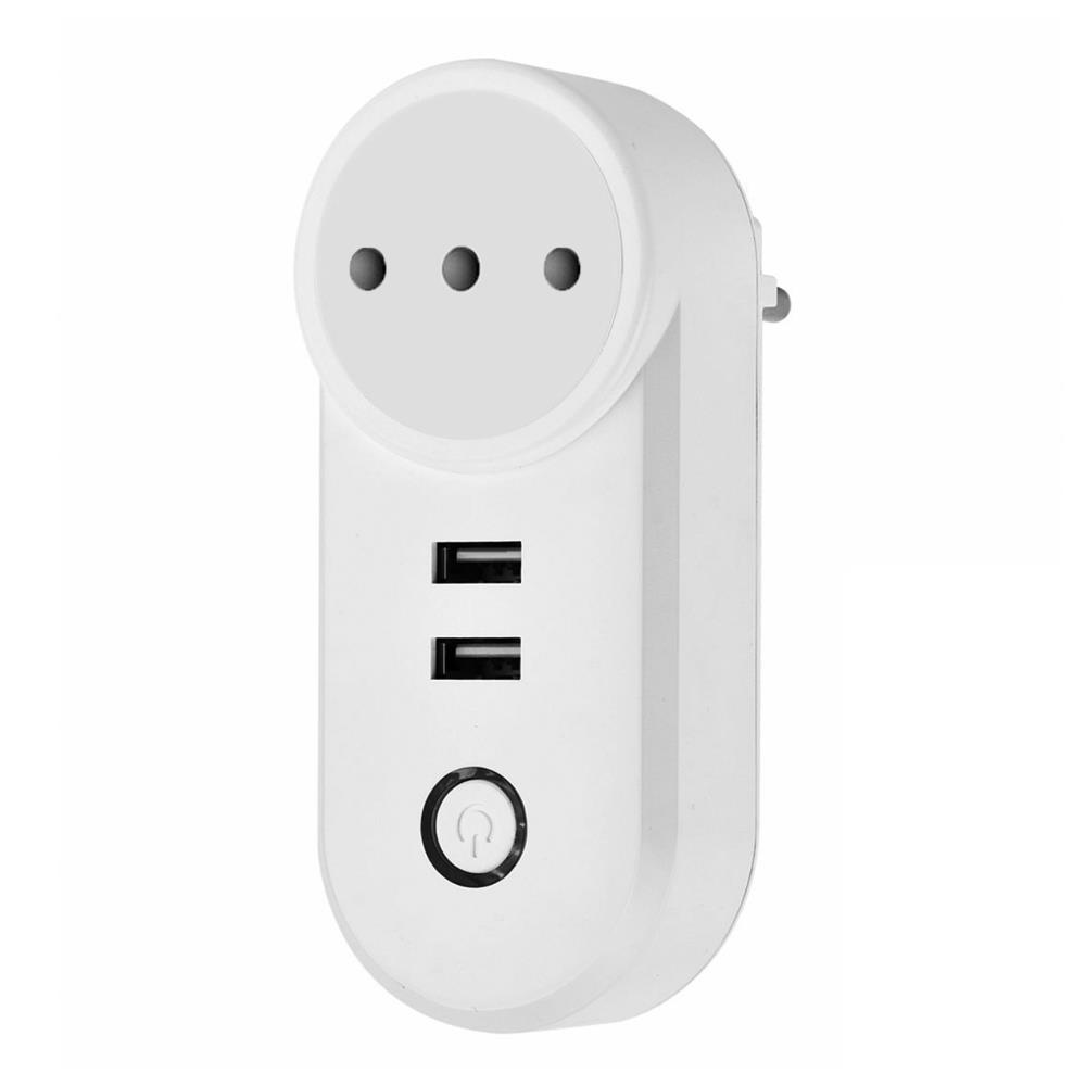 Adaptador de Enchufe 10A+2USB Smart Wifi - SP-IT20 — FNX — FNX