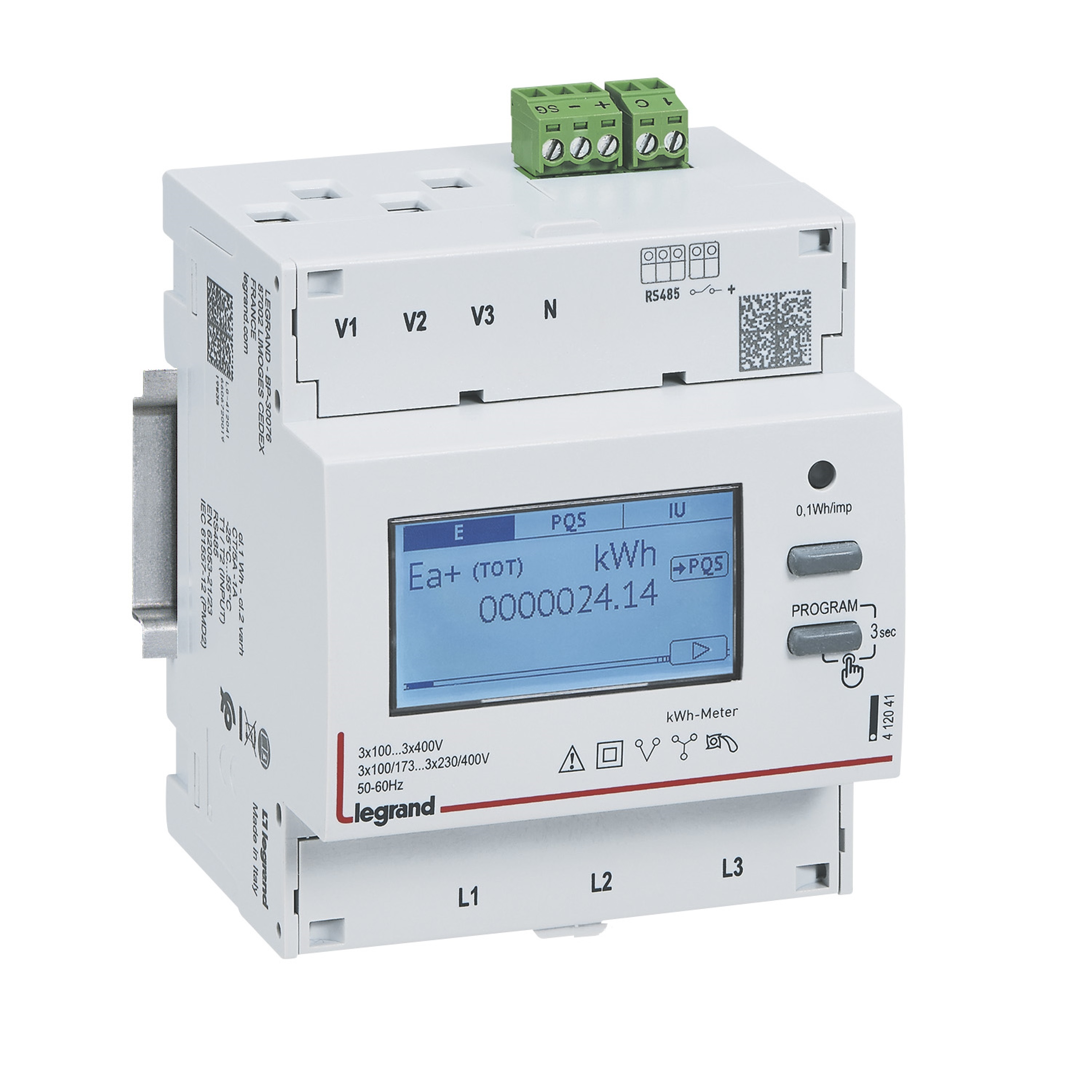 Contador Tc 5A Trifasico 4 Modulos Mid R 412043 — Legrand — Legrand