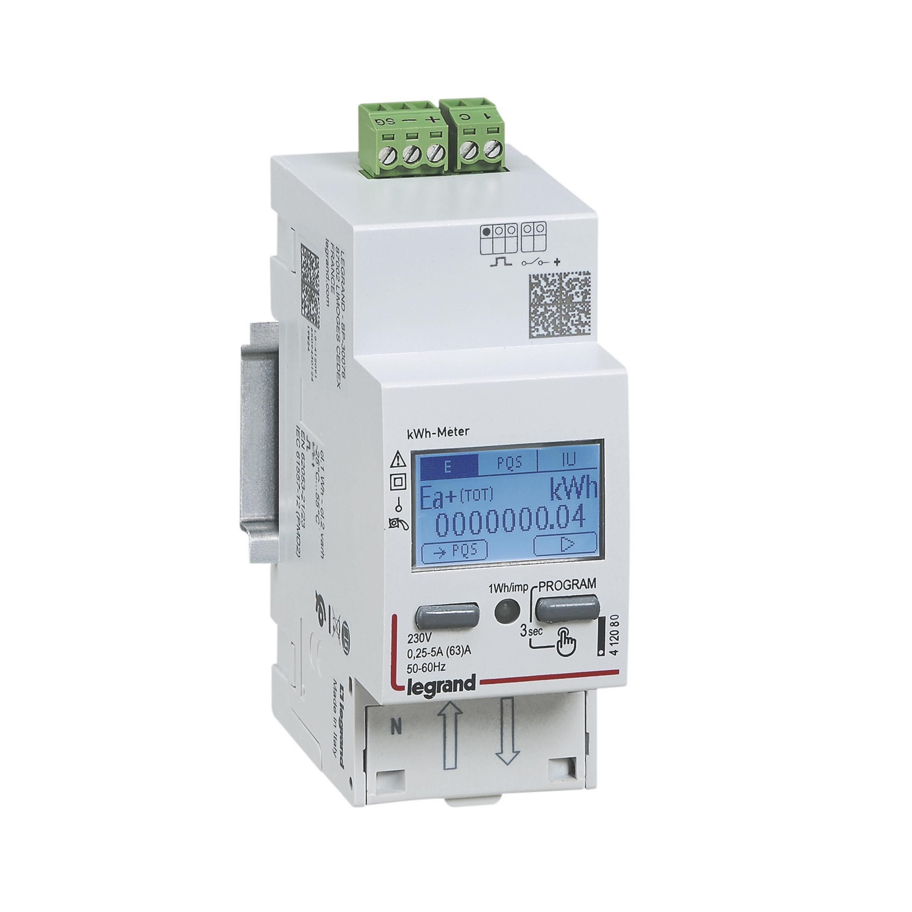 Contador 63A Monofasico 2 Modulos Mid 412082 — Legrand — Legrand