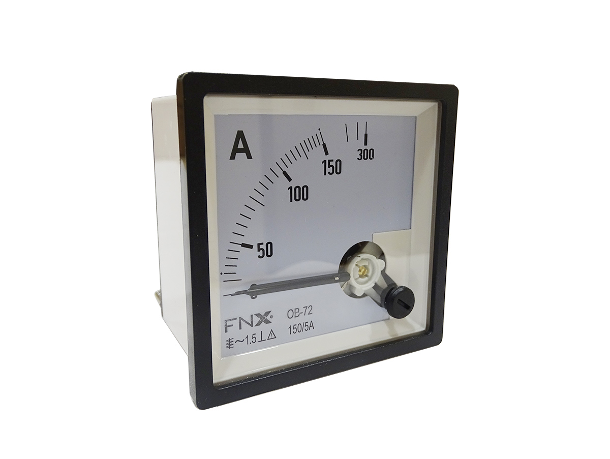 Amperimetro Panel Analogo 72x72 0-150 Uso con Transformador 2002234 — FNX — FNX