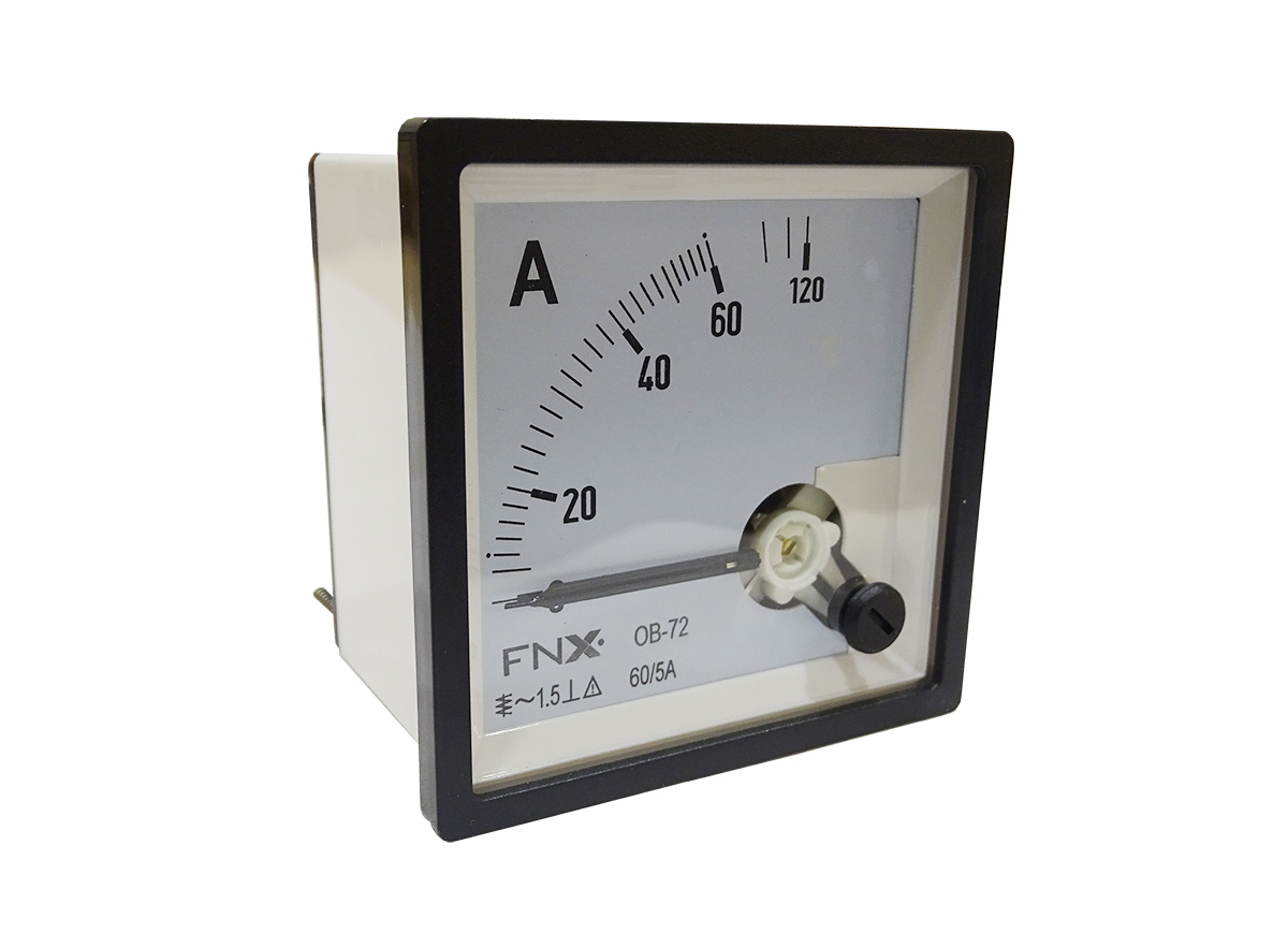 Amperimetro Panel Analogo 72x72 0-60 Uso con Transformador 2001634 — FNX — FNX