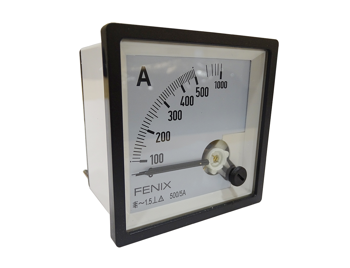 Amperimetro Panel Analogo 72x72 0-500 Uso con Transformador 2003234 — FNX — FNX