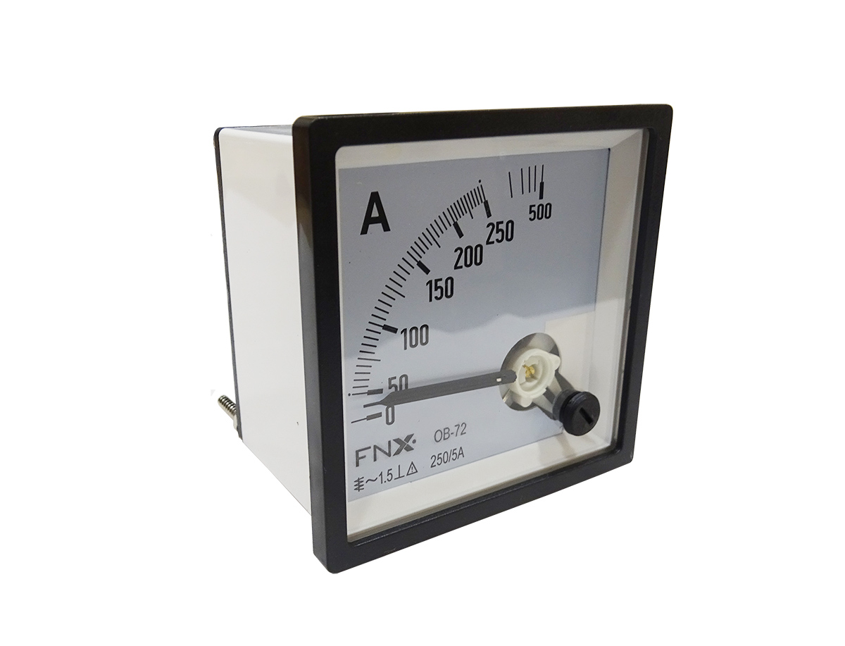 Amperimetro Panel Analogo 72x72 0-250 Uso con Transformador 2002634 — FNX — FNX