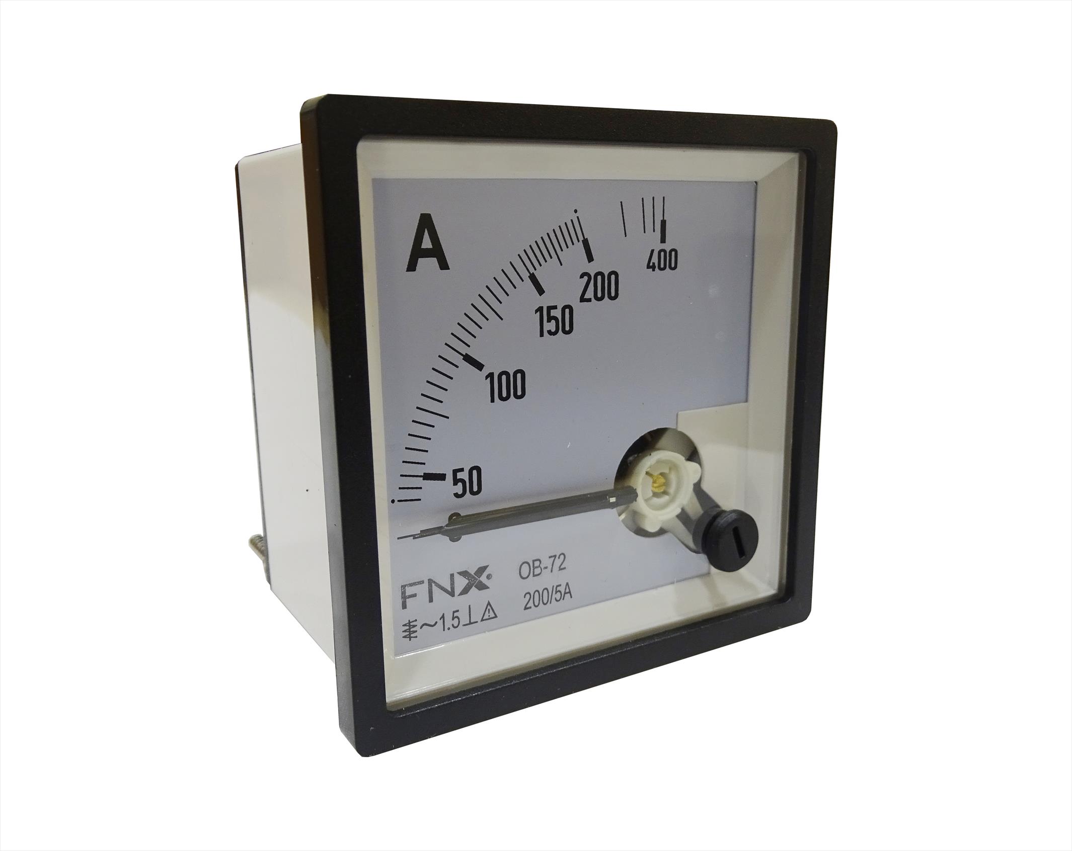 Amperimetro Panel Analogo 72x72 0-200 Uso con Transformador 2002434 — FNX — FNX