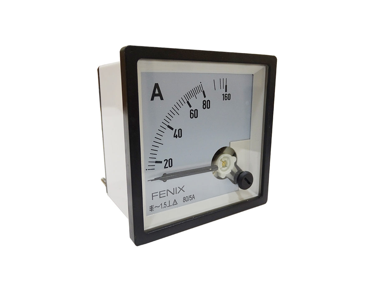 Amperimetro Panel Analogo 72x72 0-80 Uso con Transformador 2001834 — FNX — FNX