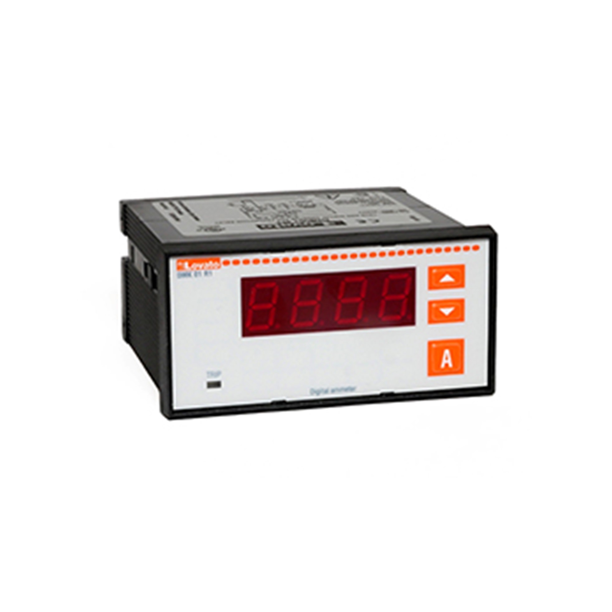 AMPERIMETRO DIGITAL MONOFASICO EMPOTRABLE 96x48mm, CON RELE DE SALIDA, LOVATO DMK01R1 Lovato — Lovato