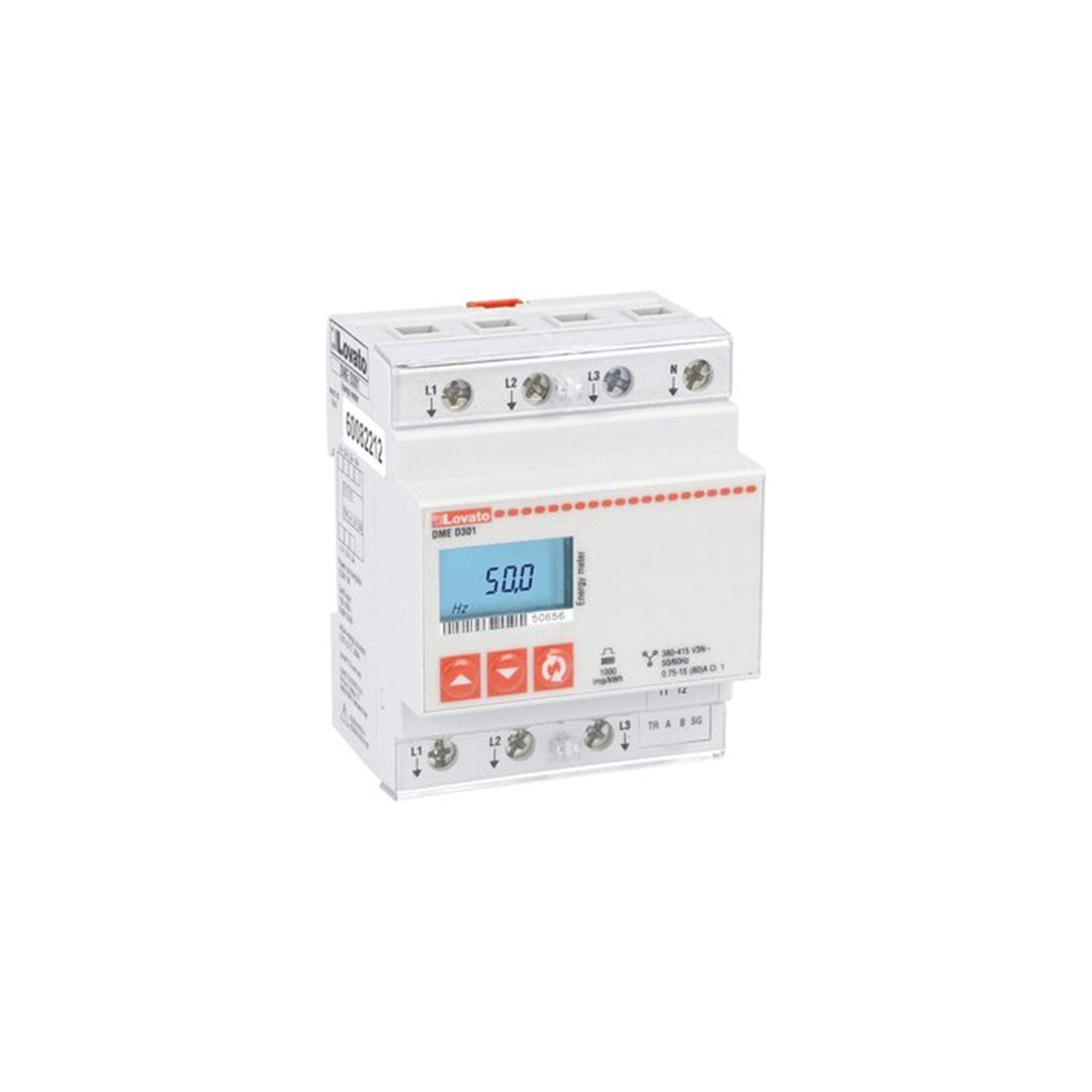 MEDIDOR DE ENERGIA DIGITAL (REMARCADOR) TRIFASICO, PUERTO RE485, 80A, LOVATO DMED301 Lovato — Lovato