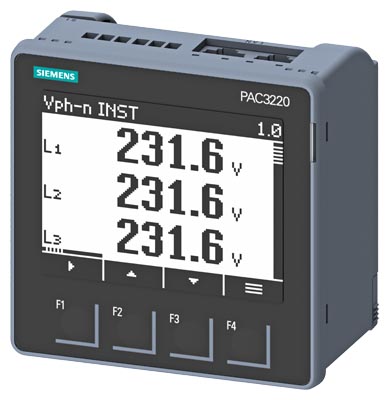 Medidor Multifuncion Sentron PAC3220 Modbus Tcp 690/400V 7KM3220-0BA01-1DA0 — Siemens — Siemens