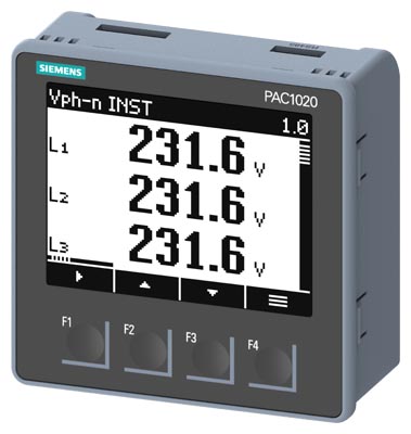 Medidor Multifuncion Sentron PAC1020 Modbus Rtu 400/230V 7KM1020-0BA01-1DA0 — Siemens — Siemens
