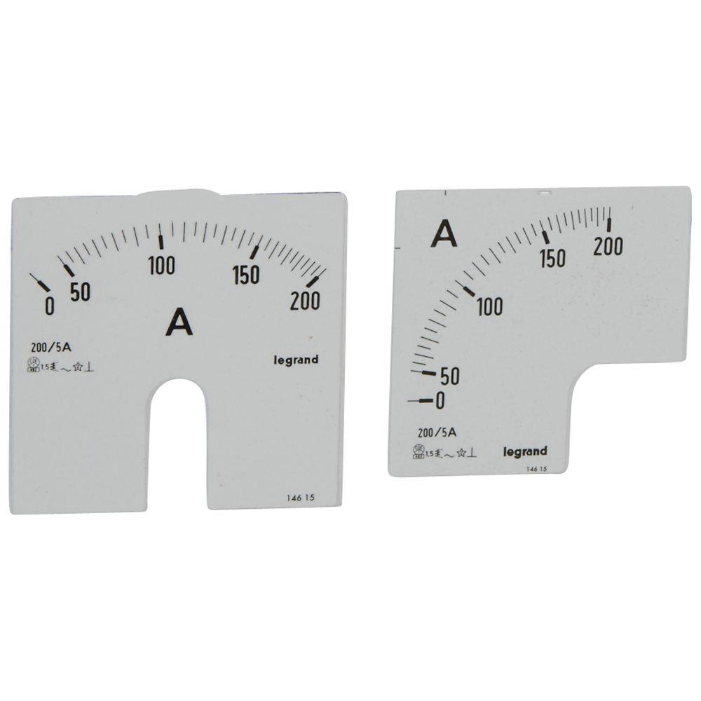 Cuadrante de Medida para Amperimetro Analogo 0-200A. 14615 — Legrand — Legrand