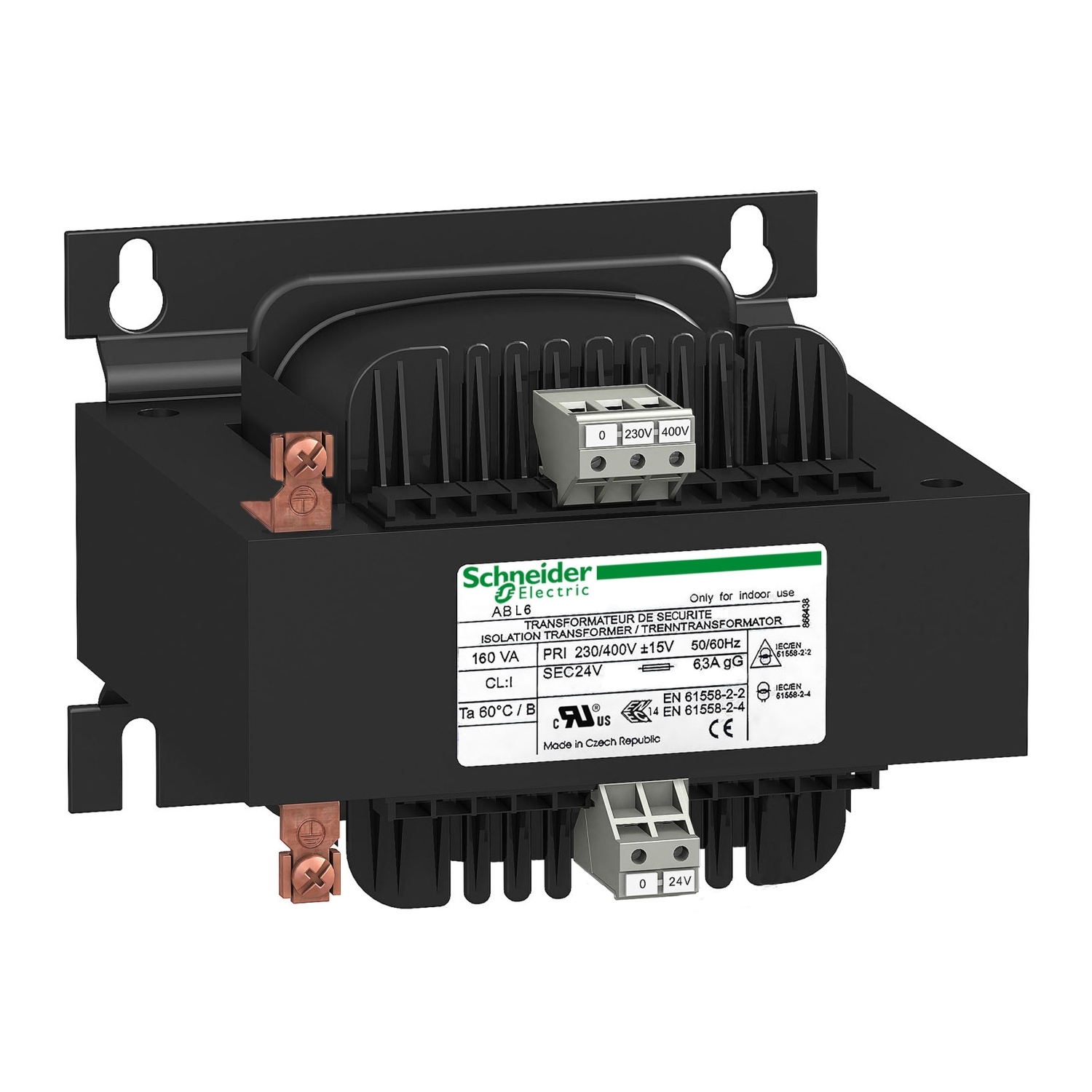Transformador 230-400V AC -230V AC -100VA ABL6TS10U — Schneider Electric — Schneider Electric