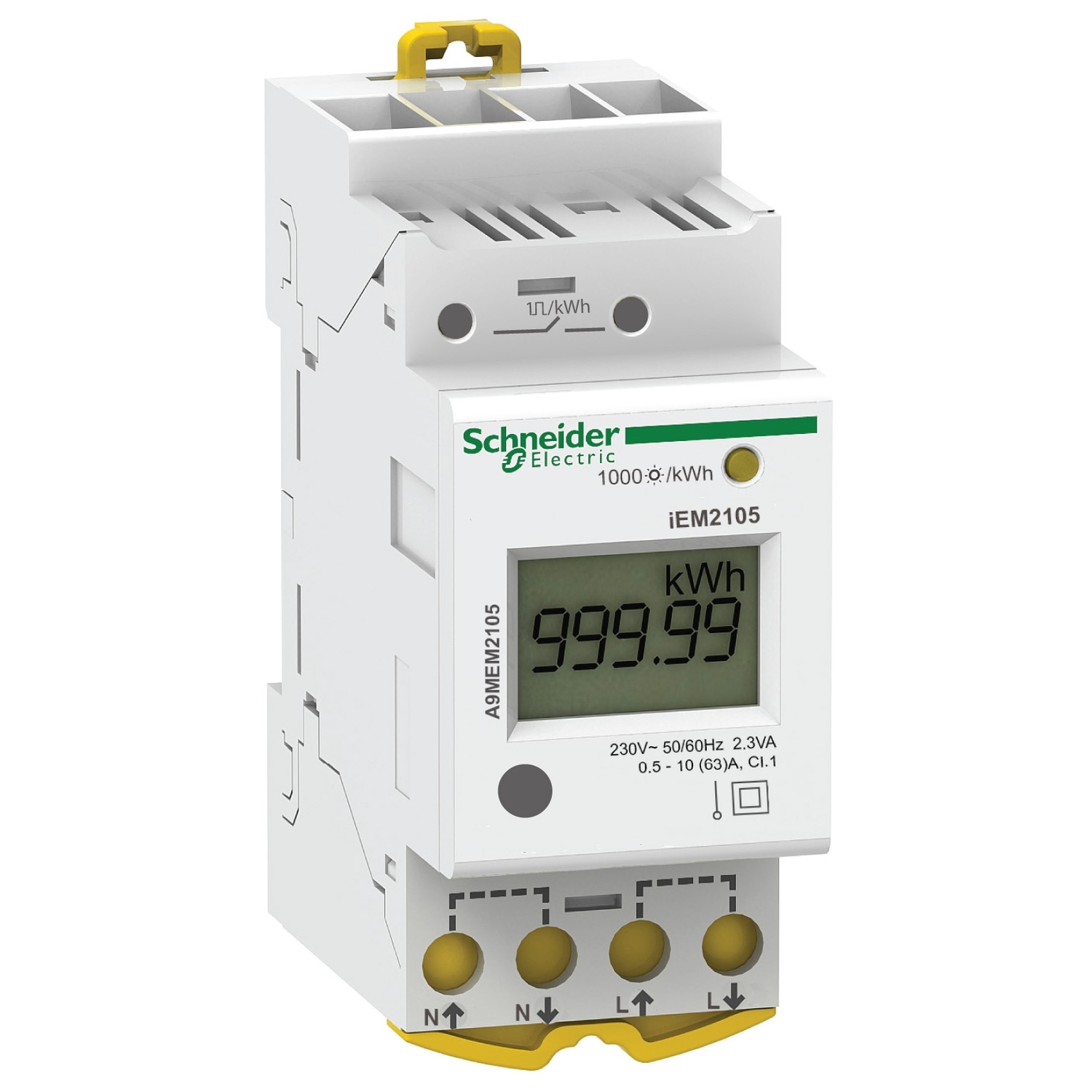 Medidor Energia Digital Monofasico 63A Pulsos A9MEM2105 — Schneider Electric — Schneider Electric