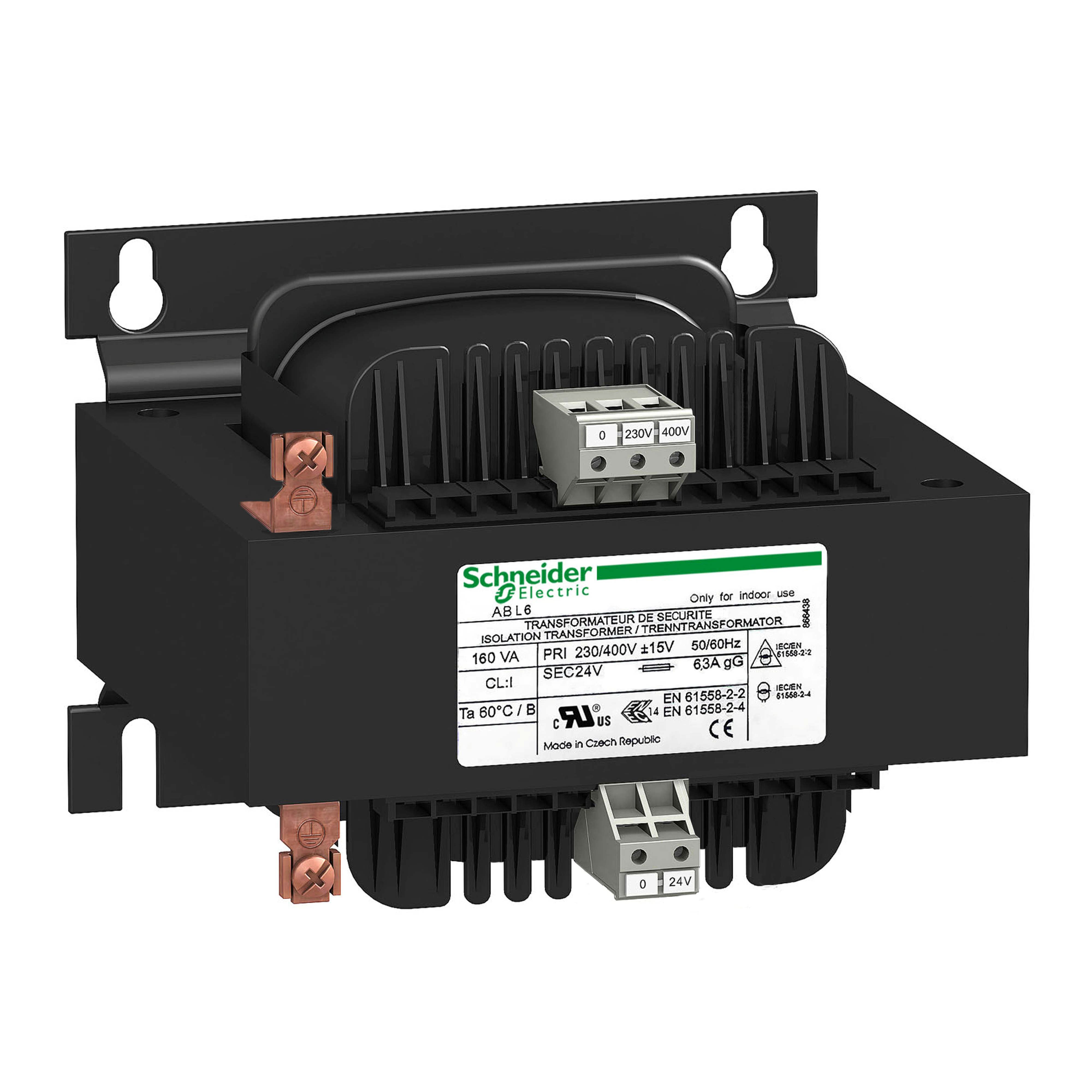 Transformador 230-400V AC -24V AC -100VA ABL6TS10B — Schneider Electric — Schneider Electric