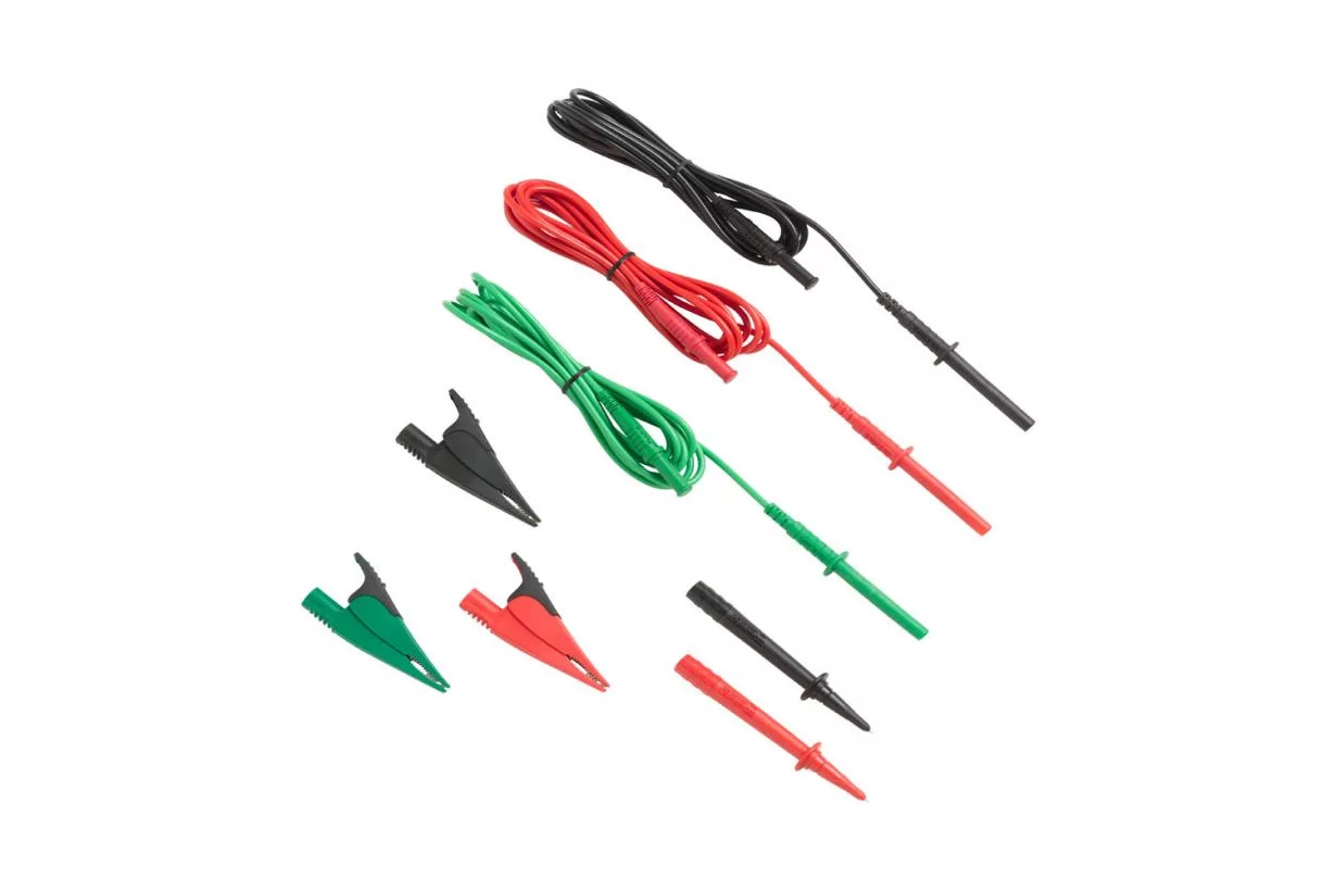 KIT DE CABLES PARA PRUEBAS CON PINZAS COCODRILO ROJO, NEGRO Y VERDE FLUKE TL1550B Fluke — Fluke