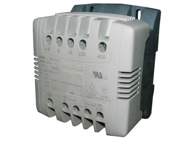Transformador 230-400/115-230V 40VA 44261 Legrand — Legrand