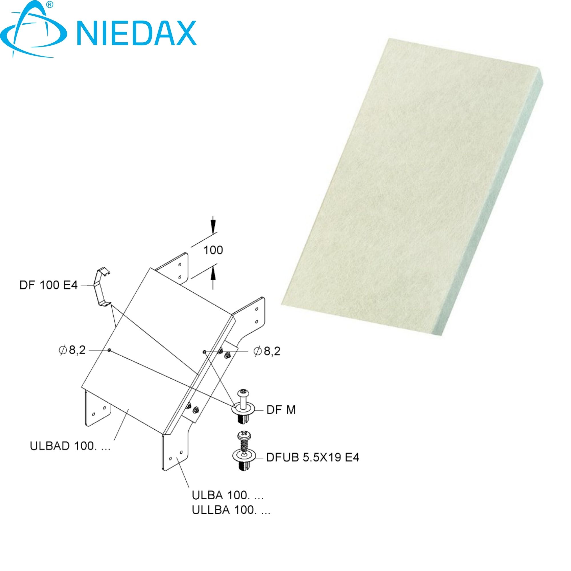 Tapa Curva Vertical 100x600 Ulbad 100.600 Frp 957590 — Niedax — Niedax