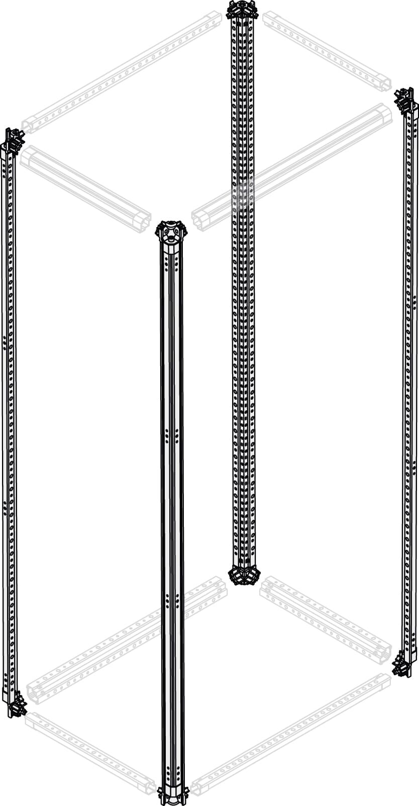 Perfiles Montantes Galvanizado H=2000mm 4U PUPM2000 — ABB — ABB