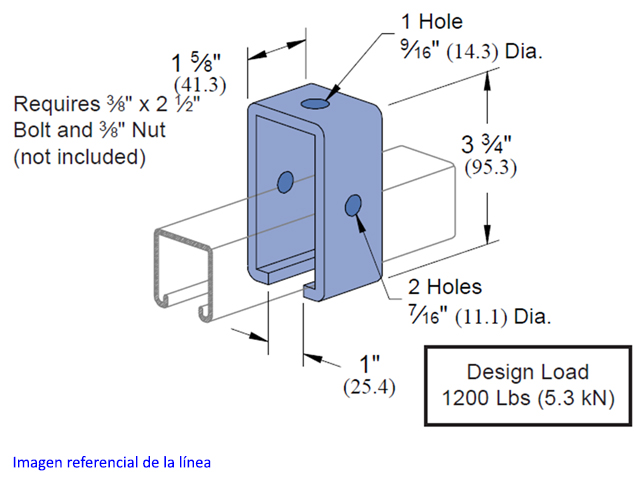Soporte Perfil Trole P-1834 Eg P1834 Eg — Unistrut — Unistrut