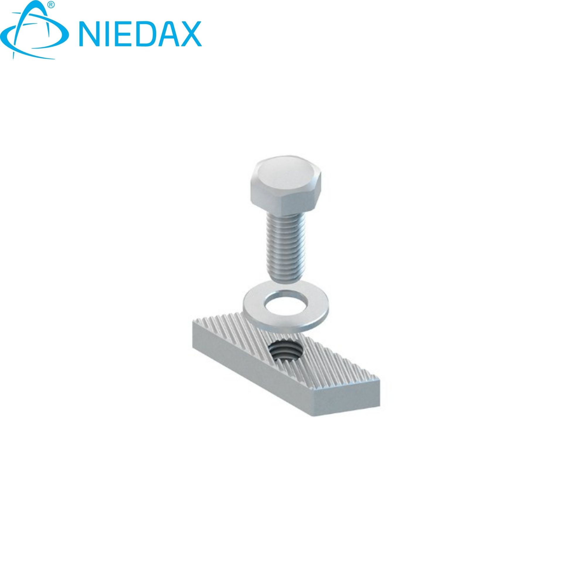 Perno Anclaje Riel C Fp M10x30 Acero Inoxidable 316 Incluye Tuerca Riel 962662 — Niedax — Niedax