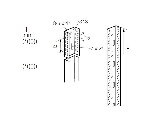 Montante Techo/piso Edf Gc CM561013 — Legrand — Legrand