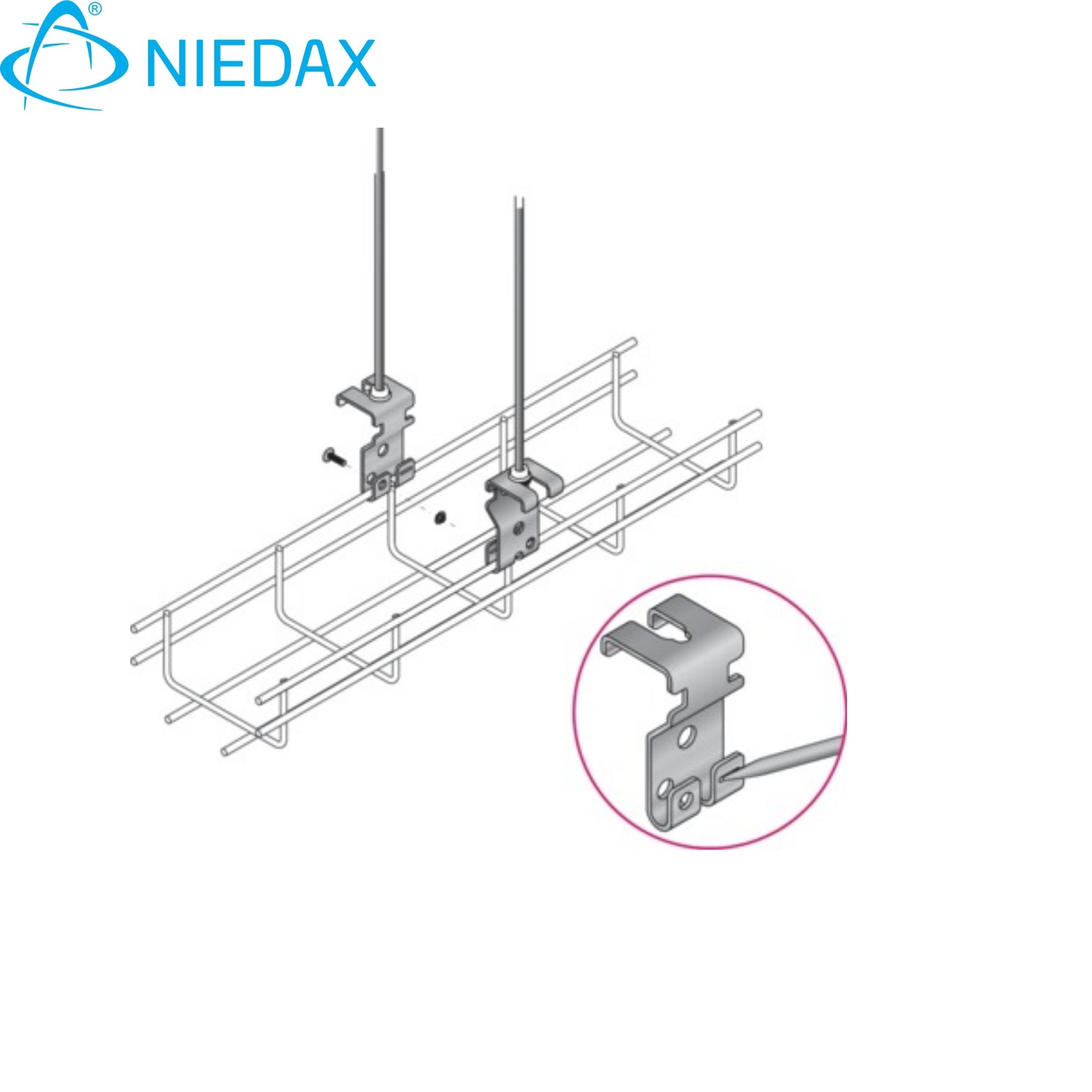 Soporte Colgante Ufa (SS304) 554033 — Niedax — Niedax