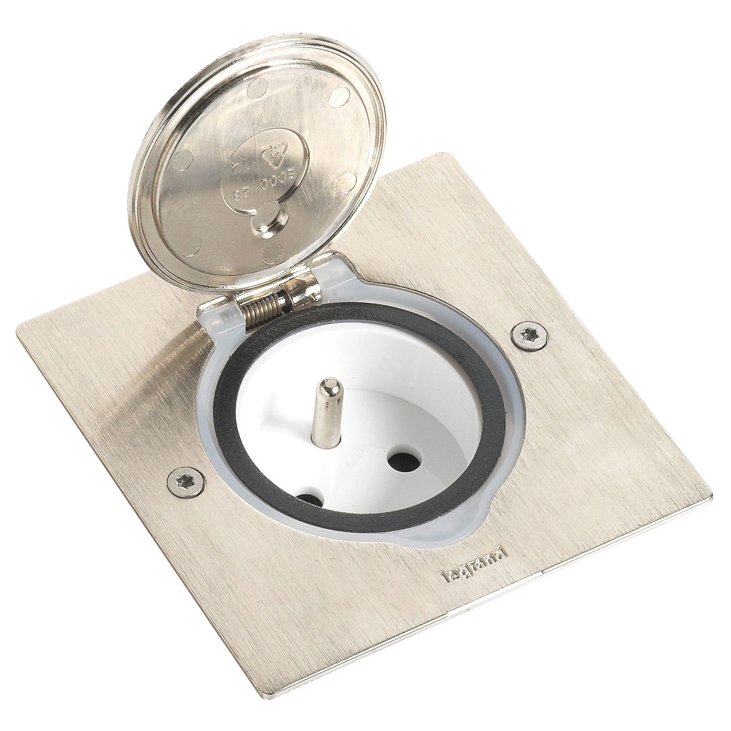 Caja Piso Con Tapa Inox Cuadrada 2M IP44 89700 — Legrand — Legrand