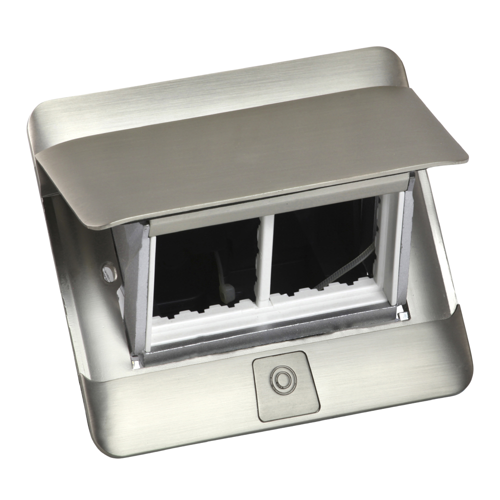 Caja Piso/mueble 4 Modulos Acero/mate 654000 — Legrand — Legrand
