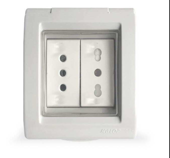 Caja Estanca Gri 2MODULO Enchufe 10A+16A KL42502 — Kalop — Kalop