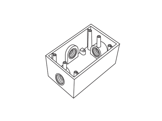 Caja Alum Rect Ko 3/4 3S RR-0481M 117321429 — Rawelt — Rawelt