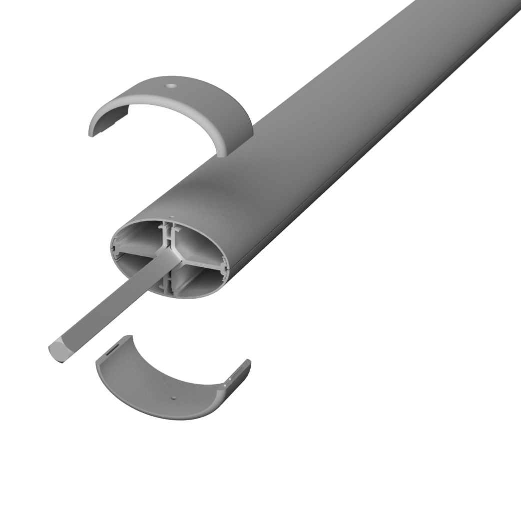 Extension Para Columna Anodizado Gris 50x88 50097 — Unex — Unex