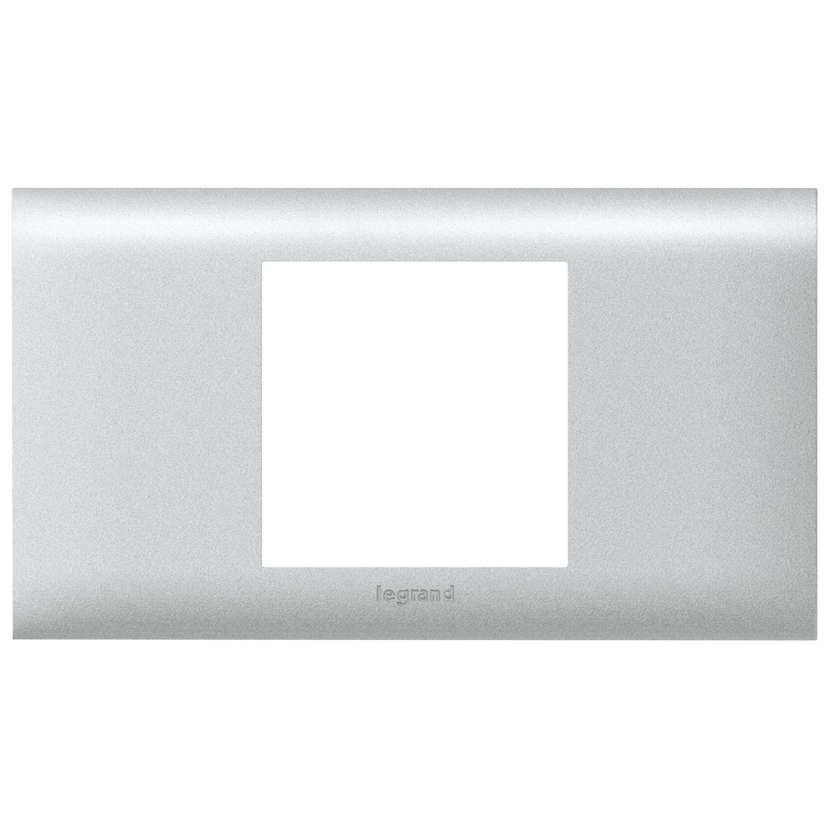 Marco Mosaico Dlp Aluminio 2 Modulos 11202 — Legrand — Legrand