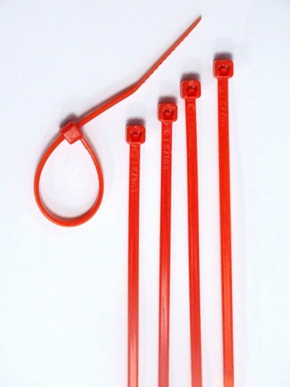 Amarra Plastica Prensa Cable 100x2.5mm 100 Unidades Roja 36251034 — FNX — FNX