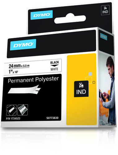 Cinta Polies Perm 24mm X 5.5M Fondo Bl/texto Ne Para Rhino 6000 1734523 (49302136) — Otras Marcas