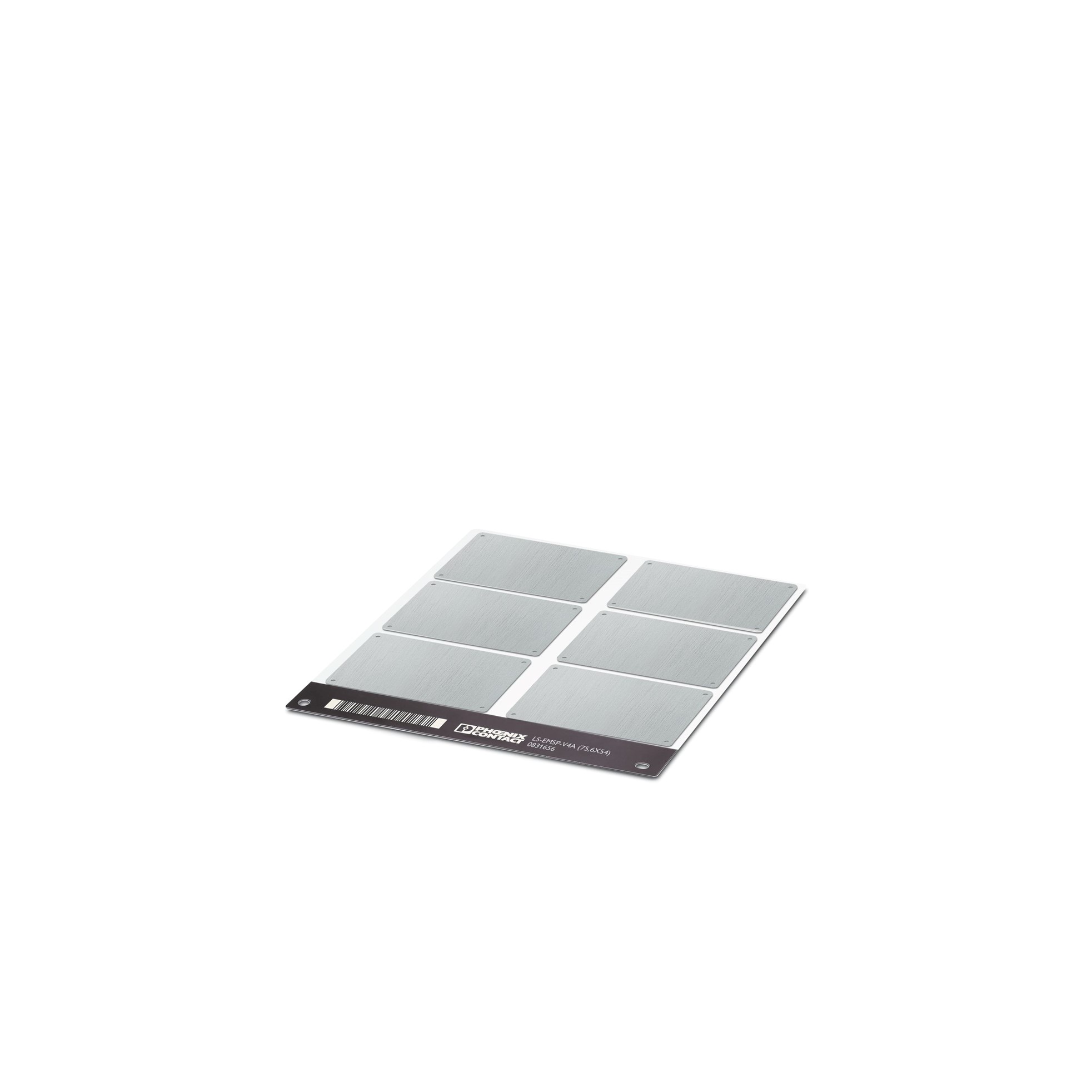 Marca No/adh Acero Inox 75.6x54mm PLACA/6UN Plateado 831656 — Phoenix Contact — Phoenix Contact