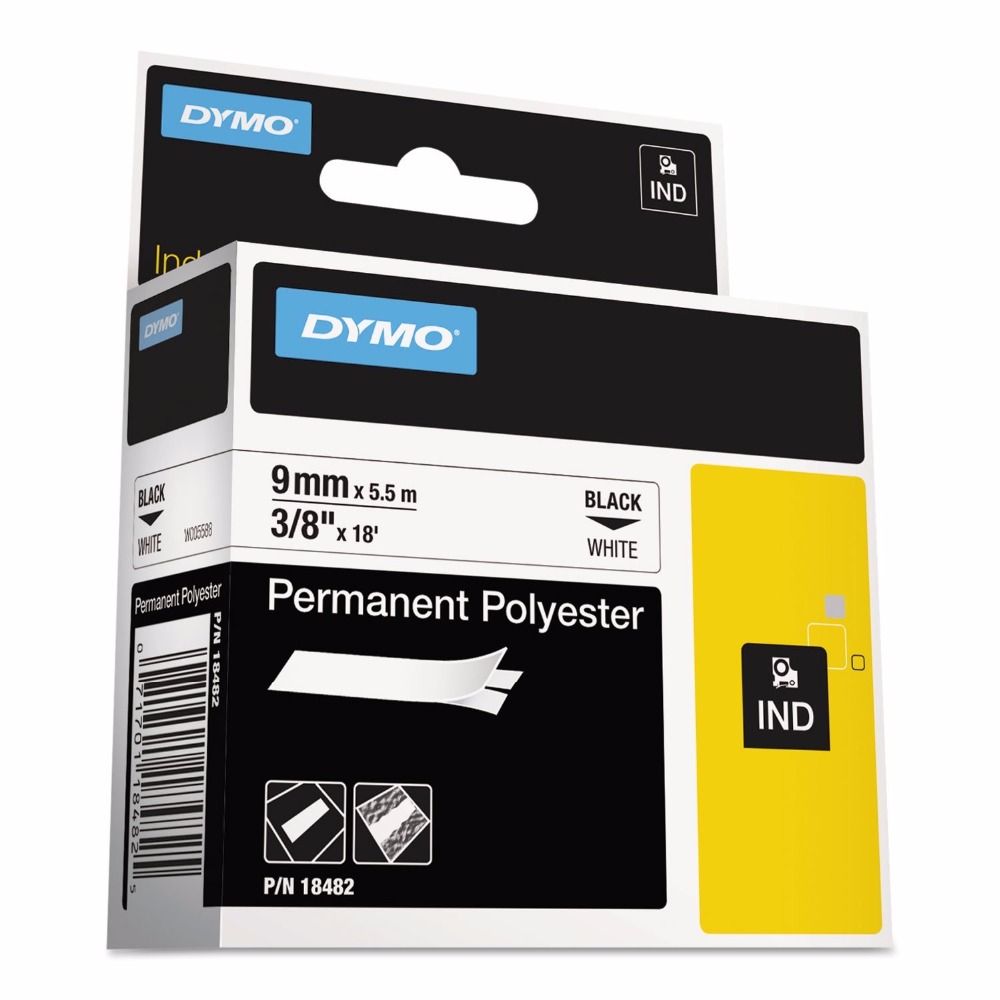 Cinta Polies Perm 9mm X 5.5M Fondo Bl/texto Ne Para Rhino 4200-6000 18482 (49306136) — Otras Marcas