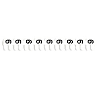 Marca CAB3 1.5-2.5mm 9 Blanco Tira 30U. 38229 — Legrand — Legrand