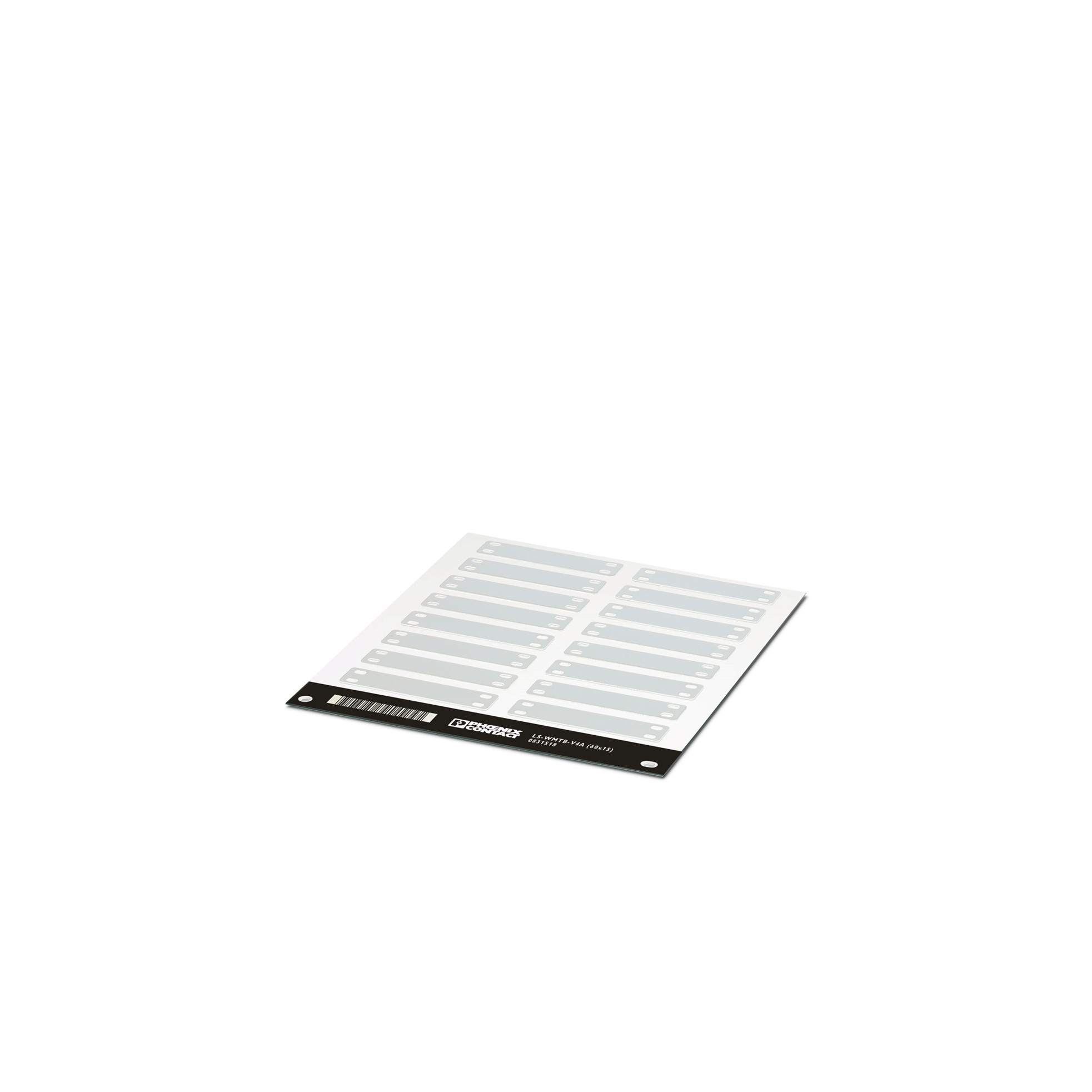 Pc Marca No/adh Acero Inox 60x15mm PLACA/16UN Plateado 831518 — Phoenix Contact — Phoenix Contact