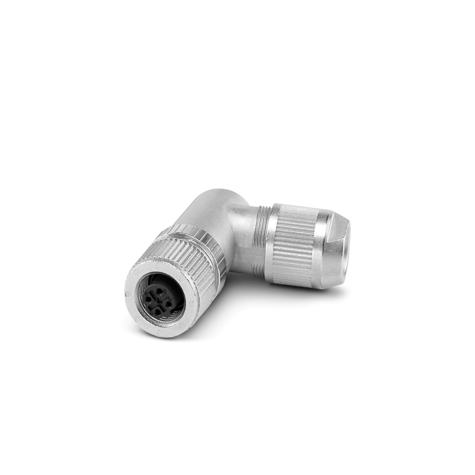 Pc Conector Acodado Hembra M12 4P Push Lock IP67 1424685 — Phoenix Contact — Phoenix Contact