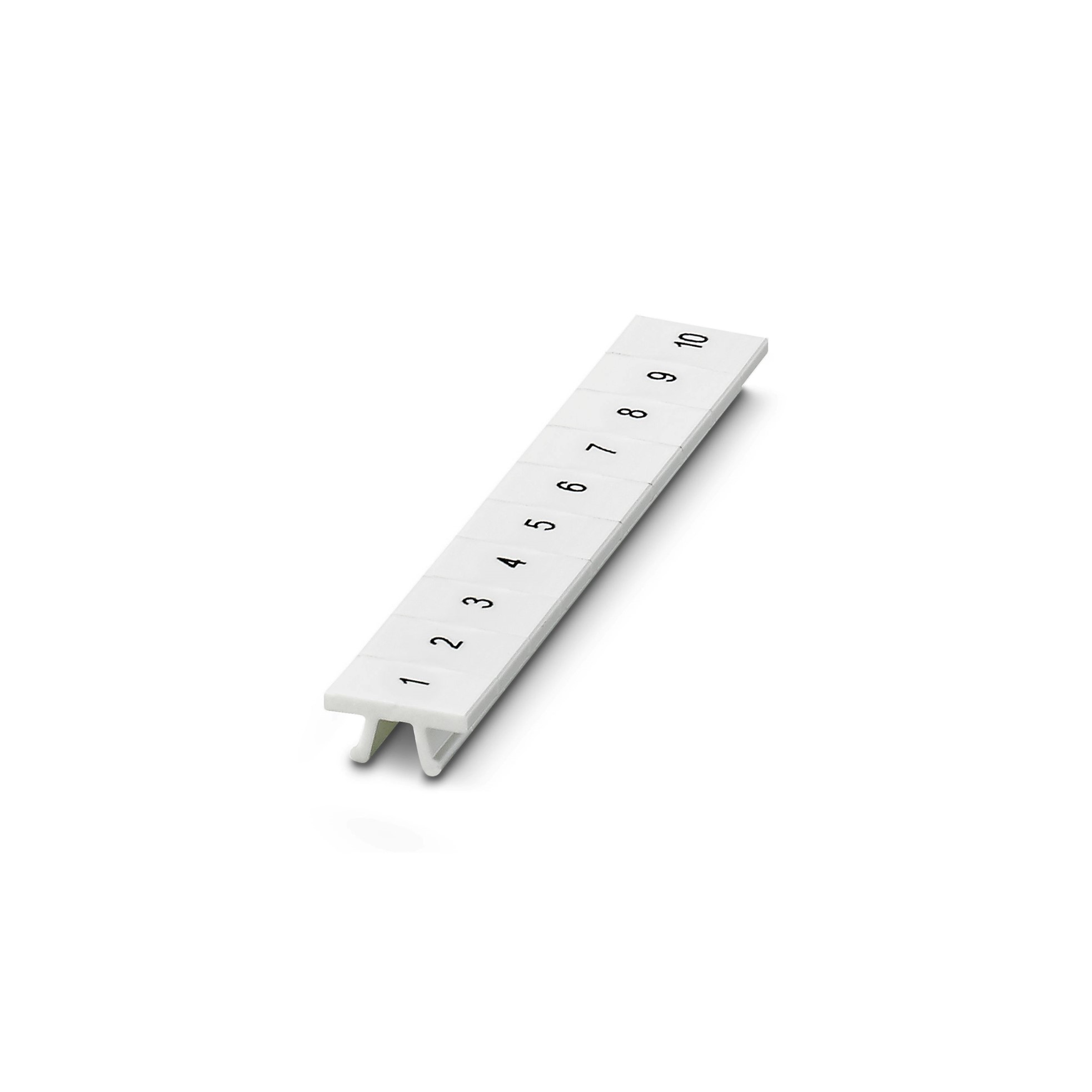 Tira Zack, 10 Unidades, Rotulacion con Numeros Sucesivos: 1/10, Blanco, para Ancho 6.2mm 1051016:0001 — Phoenix Contact — Phoenix Contact