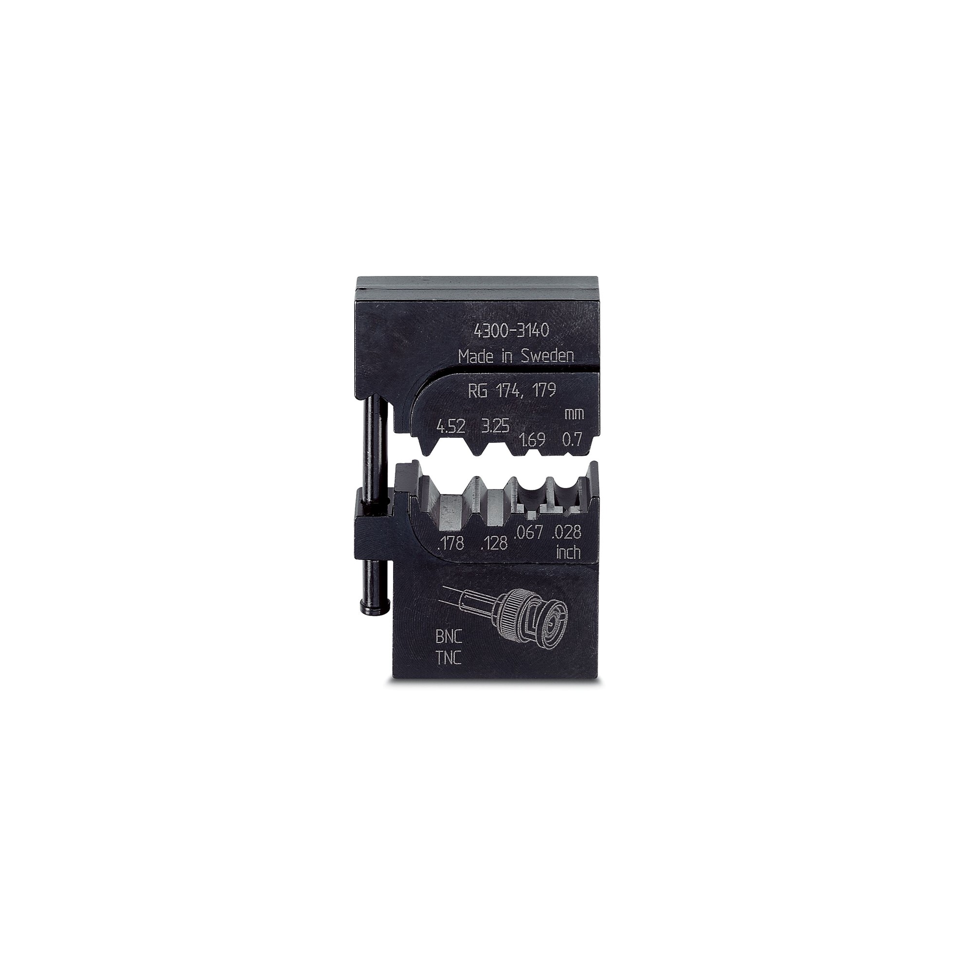Matriz, para Crimpfox-m, para Conector Enchufable Coaxial: Rg 174, Rg 179 / BNC / Tnc 1212087 — Phoenix Contact — Phoenix Contact
