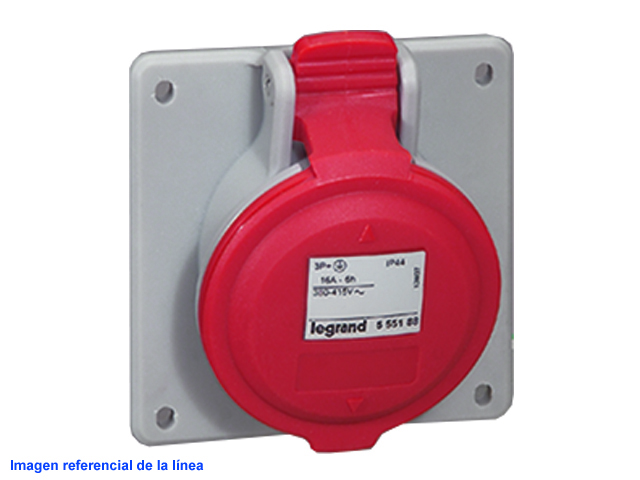 Enchufe Industrial P17/TOMA Emb 3P+N+T 16A/380V 555189 — Legrand — Legrand