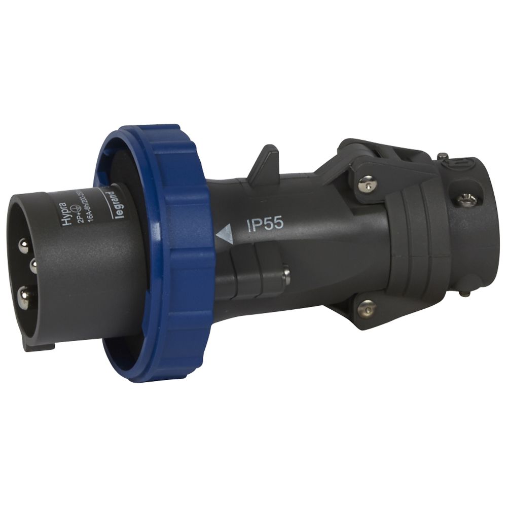 Macho Industrial Volante 220V 16A 2P+T IP67 Hypra 51156 — Legrand — Legrand