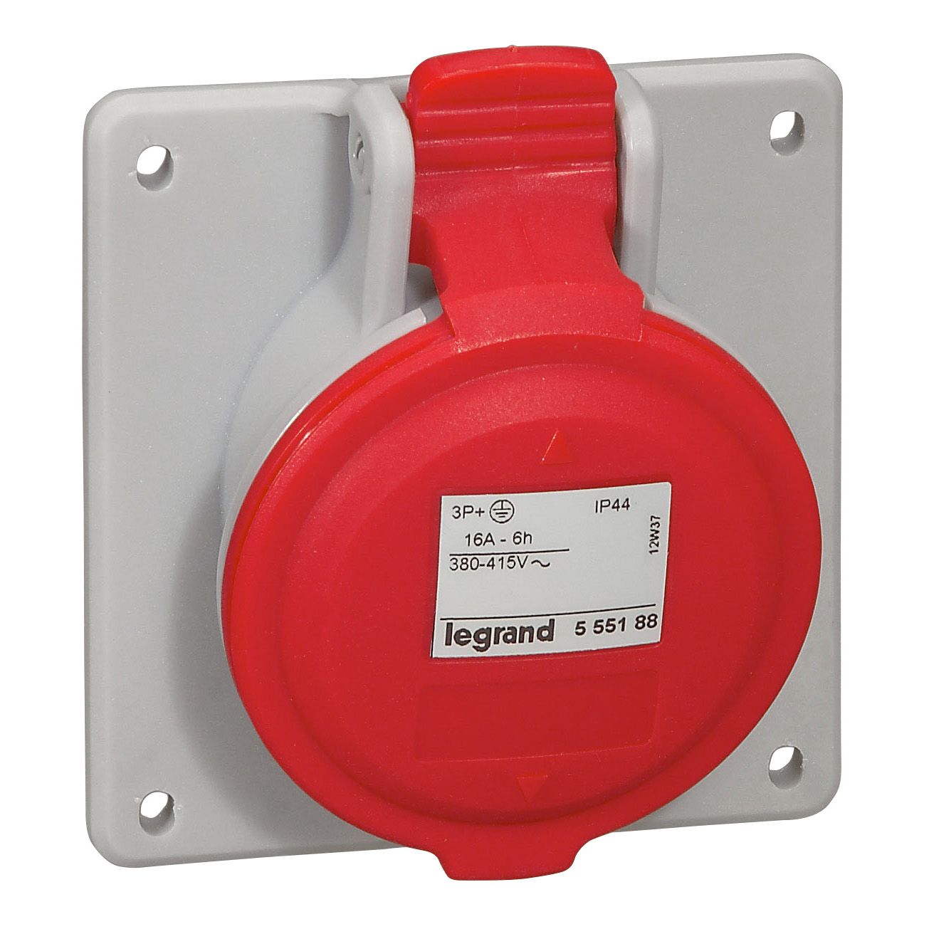 Enchufe Industrial P17/TOMA Emb 3P+T 16A/380V 555188 — Legrand — Legrand
