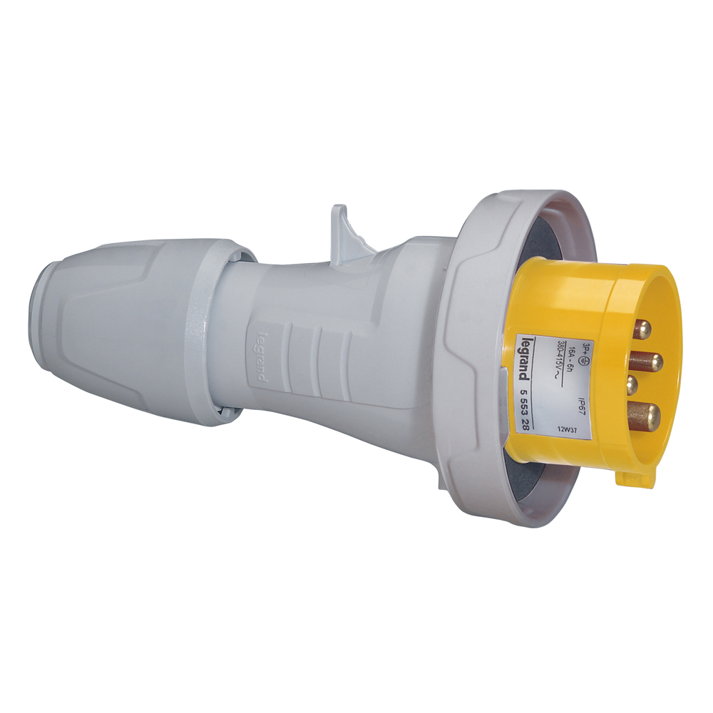 Enchufe Industrial P17/MACHO VOL.2P+T 16A/110V 555321 — Legrand — Legrand
