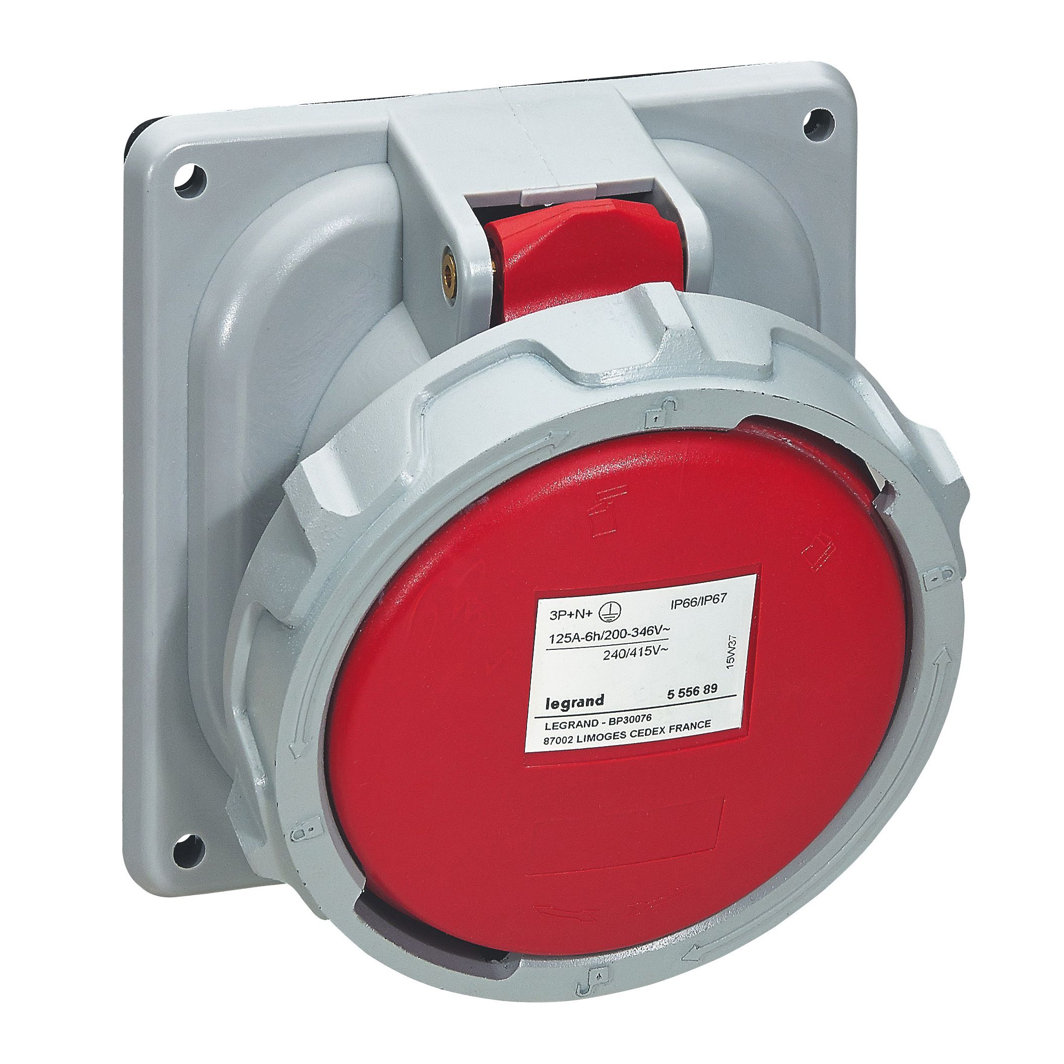 Hembra Industrial Embutida 400V 125A 3P+N+T IP 67 555689 — Legrand — Legrand