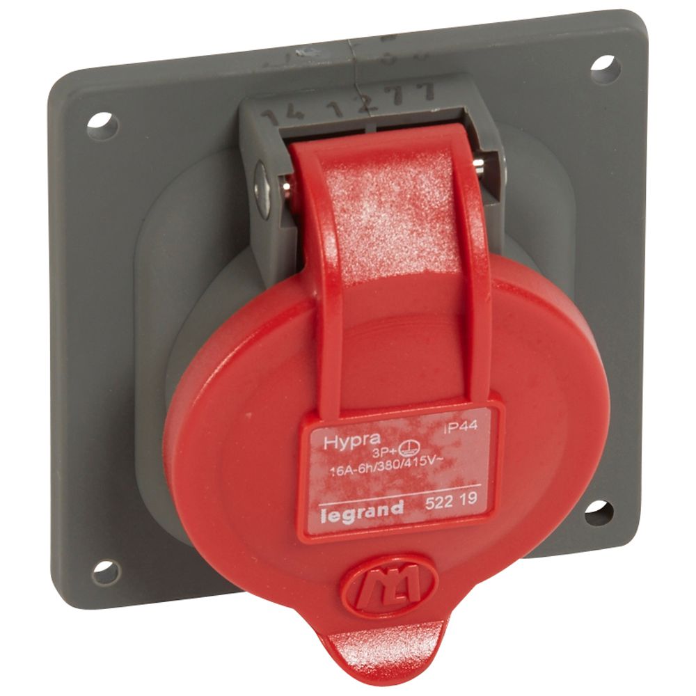 Hypra Toma Embutida 3P+T 380/16A IP44 52219 — Legrand — Legrand