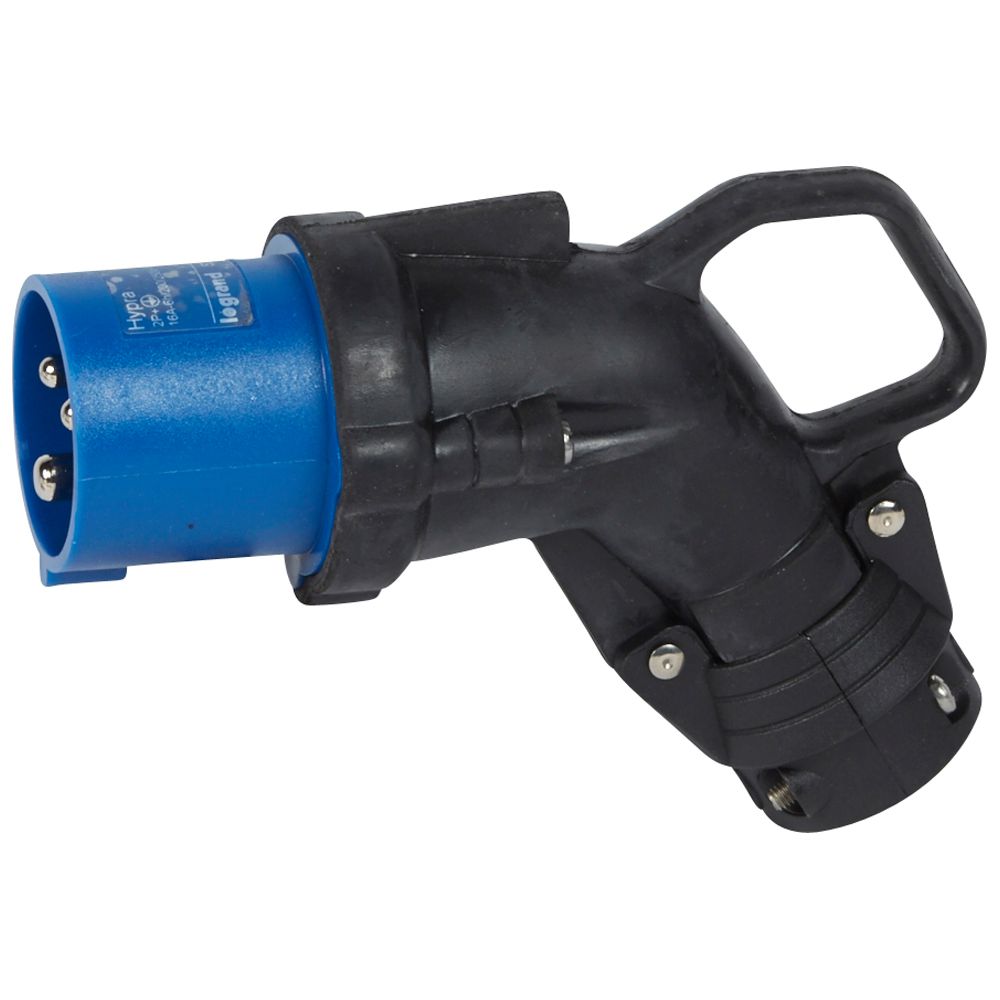 Hypra Macho Salida Inclinada Caucho 2P+T 16A/230V 52152 — Legrand — Legrand