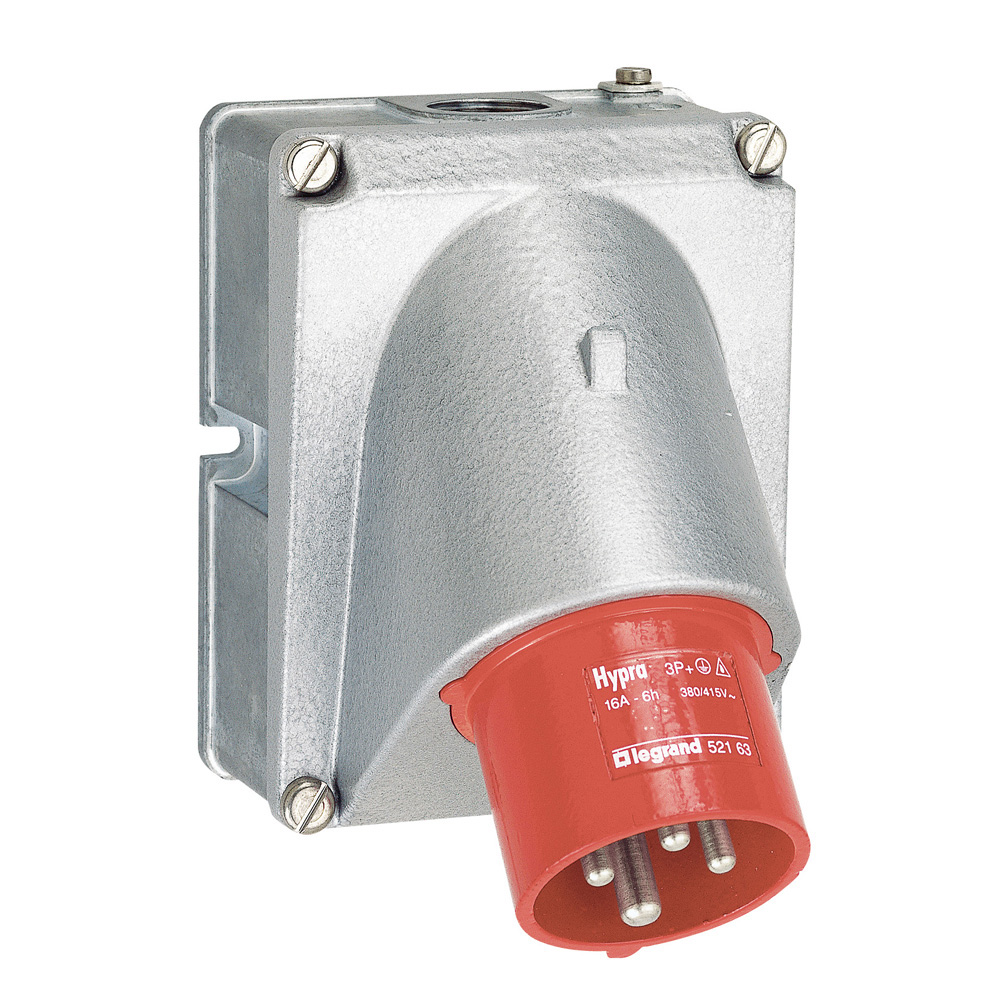 Hypra Macho Fijo Metalico 400V16A3P+T 52163 — Legrand — Legrand