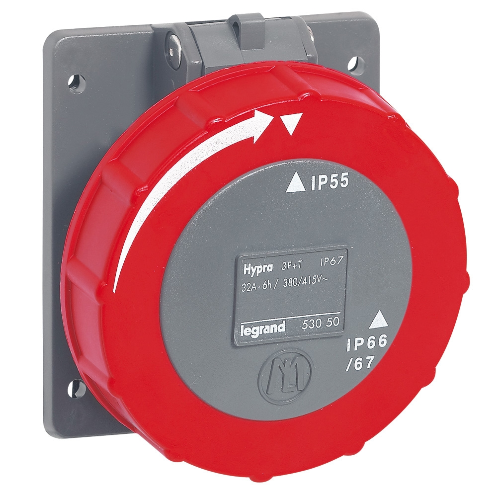 Hypra Toma Embutida.3P+T 32A 400V 53050 — Legrand — Legrand