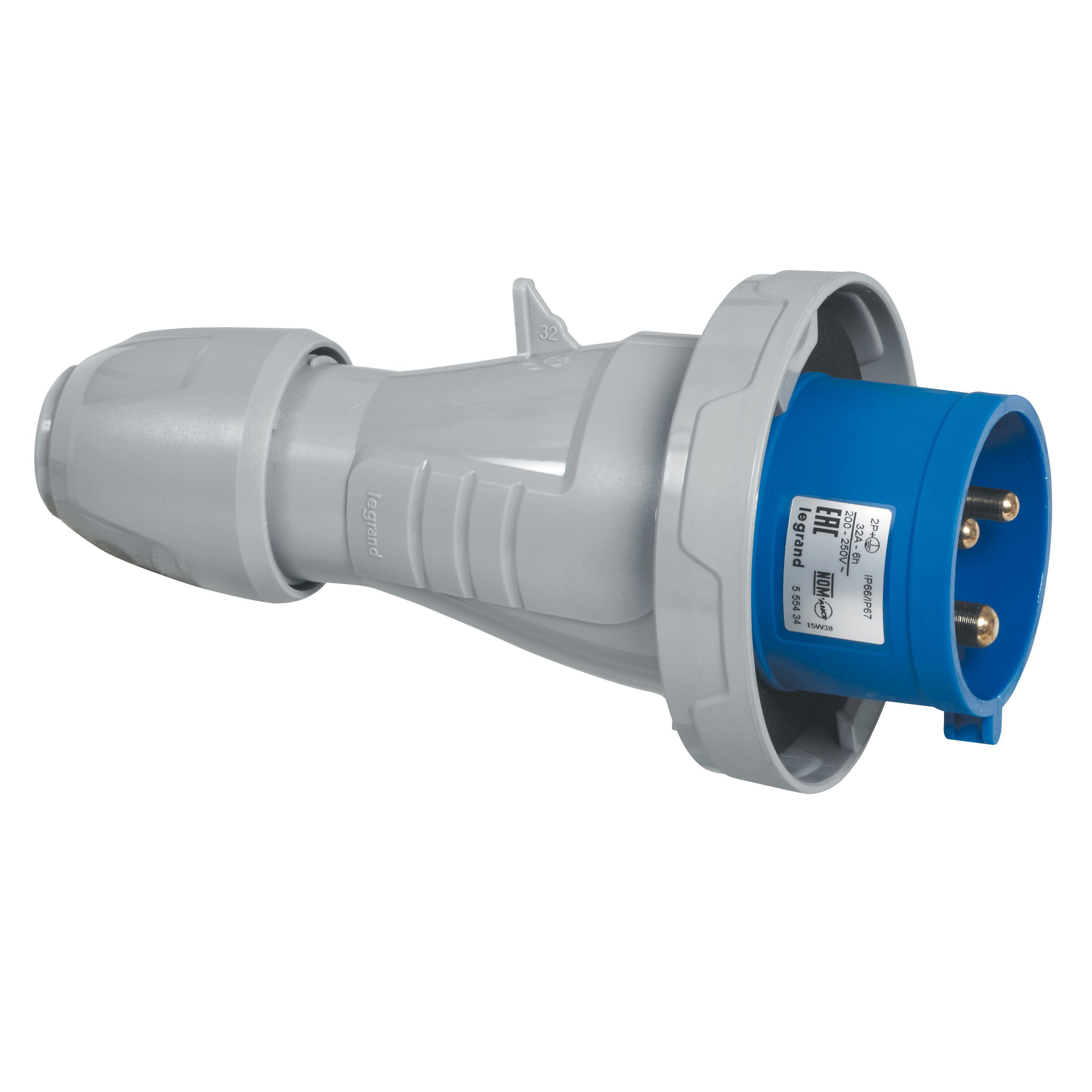 Enchufe Industrial P17/MACHO VOL.2P+T 32A/220IP67 555434 — Legrand — Legrand
